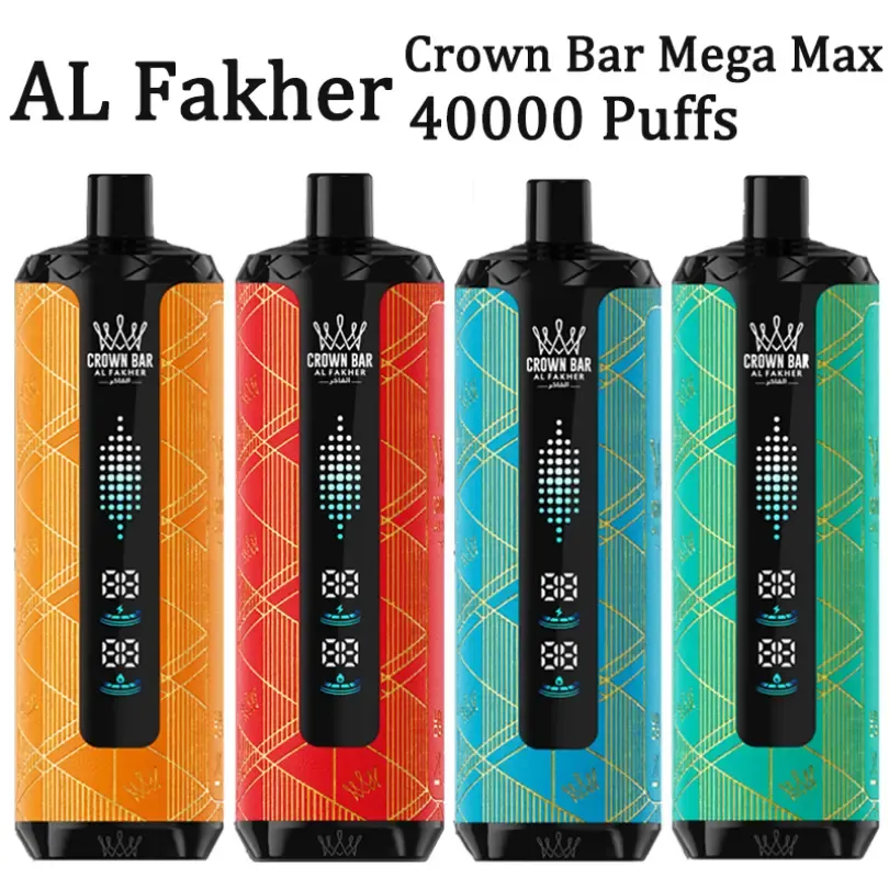 AL Fakher 40K Puffs 40000 Crown Bar Mega Max hulgimüük ühekordselt kasutatav vape