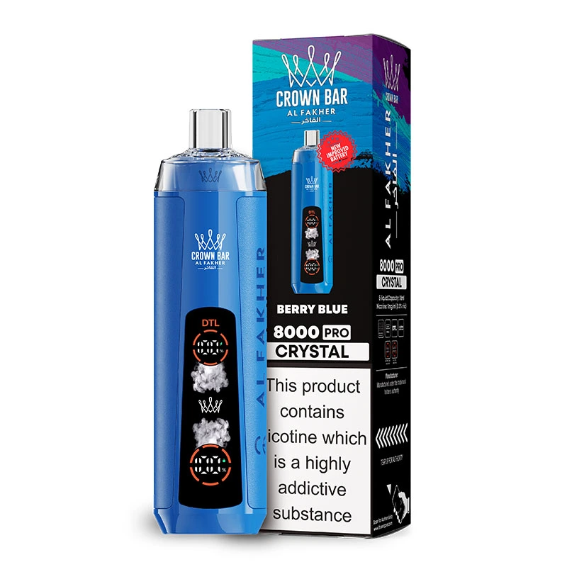 AL Fakher Crown Bar Pro 8000 Puffs 8K Crystal hulgimüük ühekordselt kasutatav vape